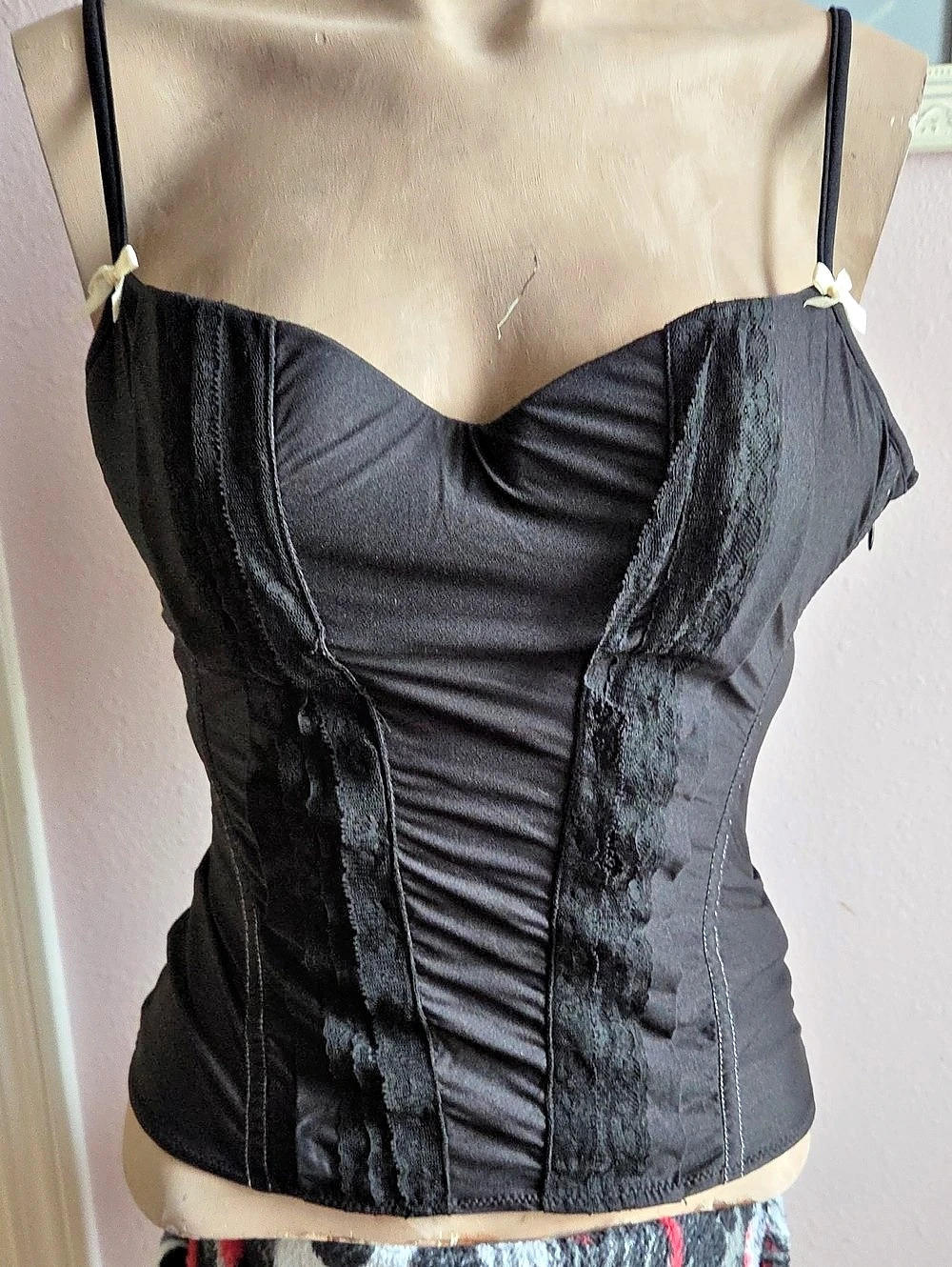 Black Lace Bustier Camisole Like New